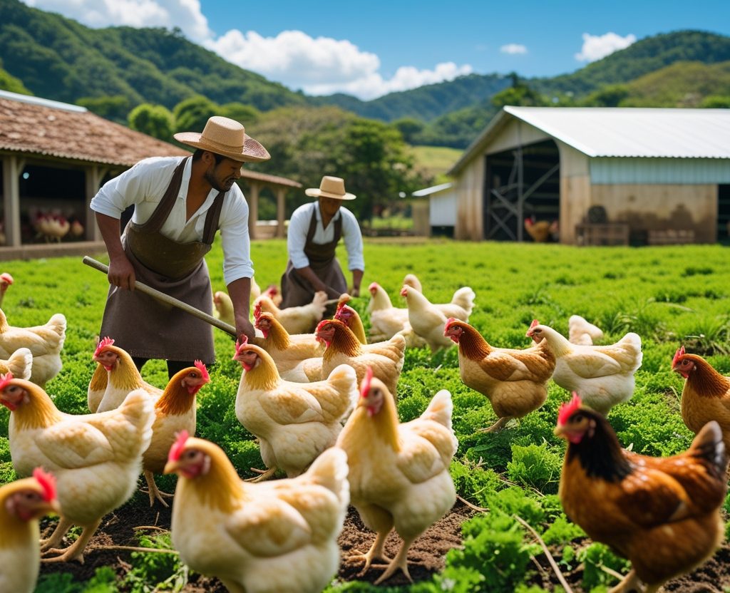 Brazilian poultry suppliers - A picturesque brazilian chicken farm with 1